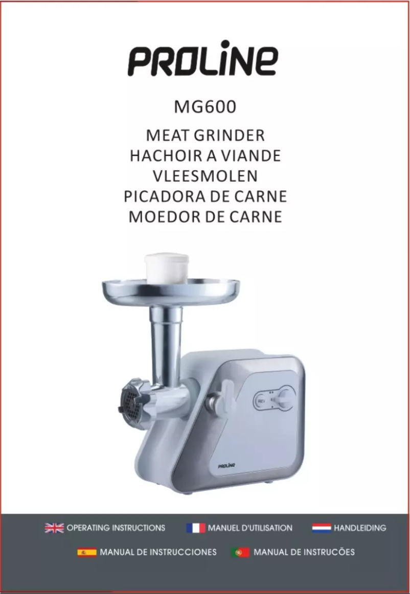 Imagen de la primera página del manual del dispositivo MG600