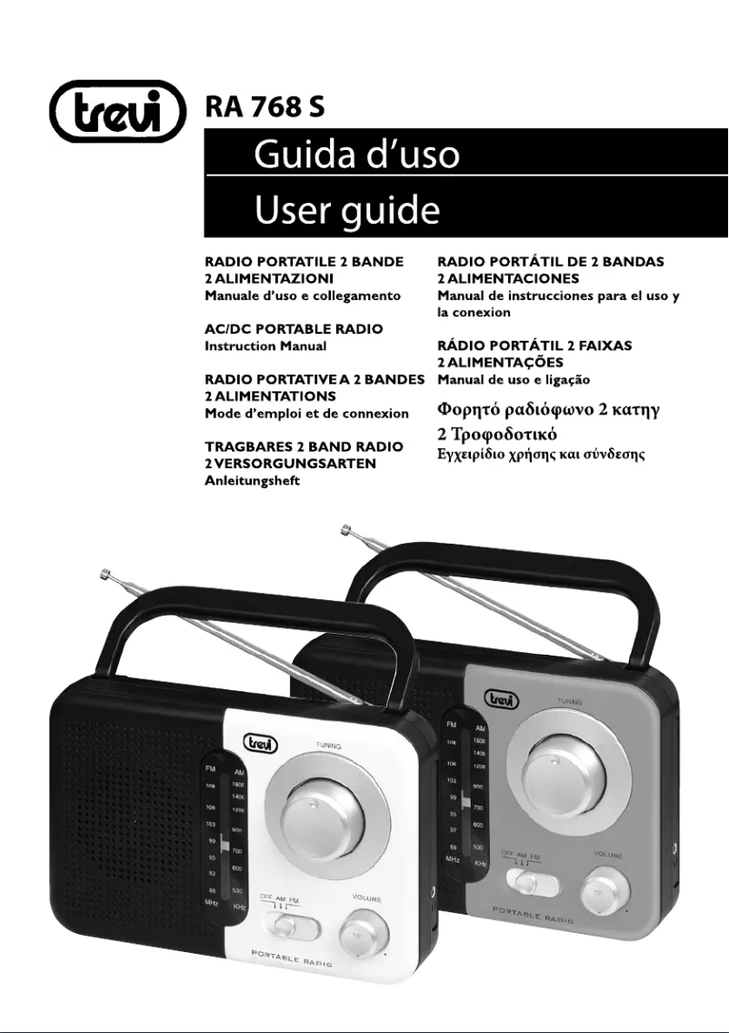 Imagen de la primera página del manual del dispositivo RA 768