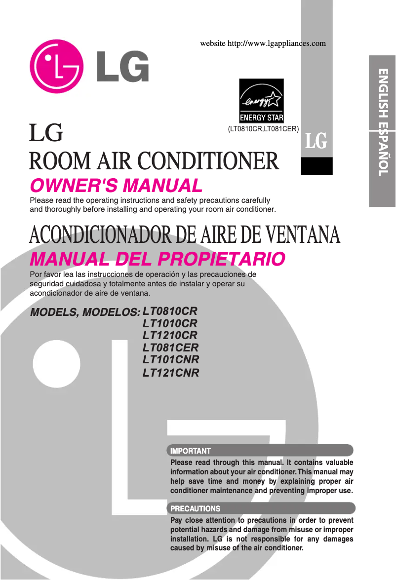 Página nº 1 - Manual de usuario LG LT081CER