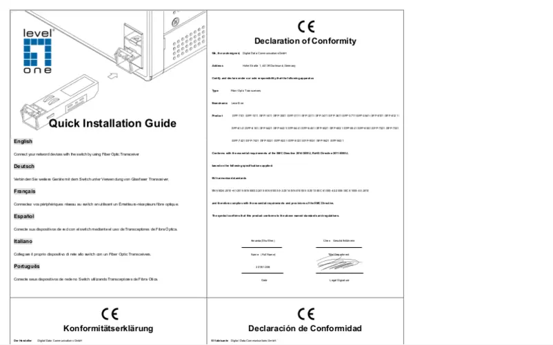 Imagen de la primera página del manual del dispositivo SFP-4210