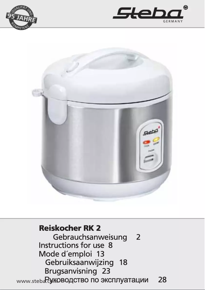 Página 1 del manual Manual de usuario Steba RK2