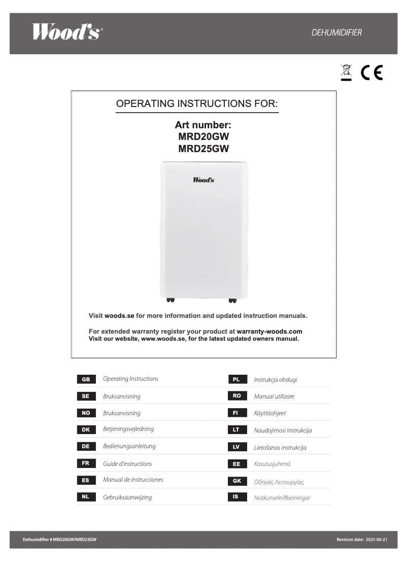 Imagen de la primera página del manual del dispositivo MRD20GW