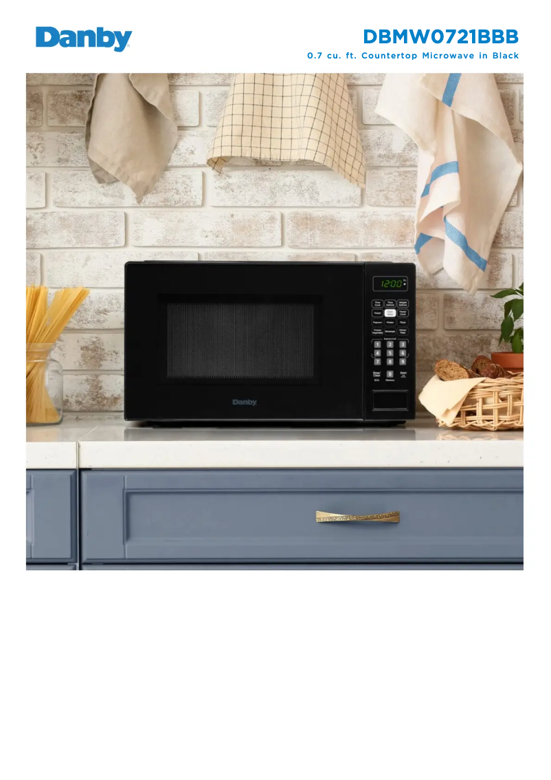 Página 1 del manual Ficha técnica Danby DBMW0721BBB