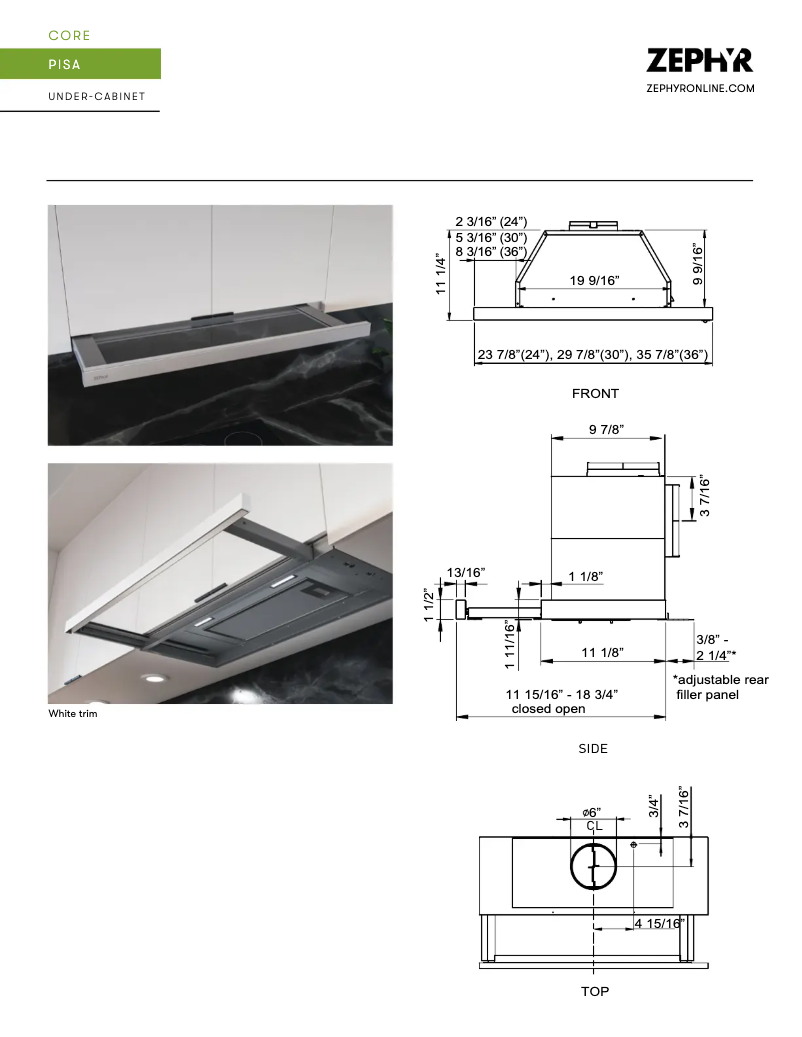Imagen de la primera página del manual del dispositivo Pisa ZPI-E36BG290