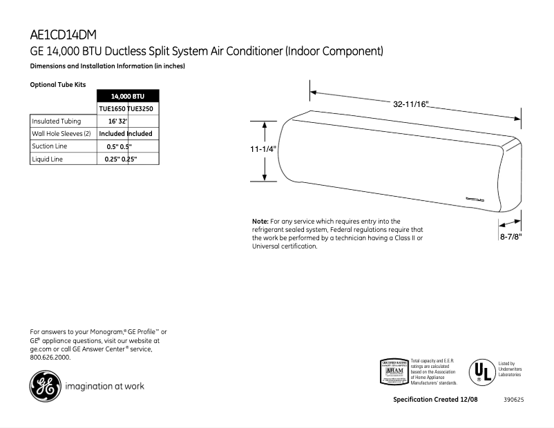 Imagen de la primera página del manual del dispositivo AE1CD14DM
