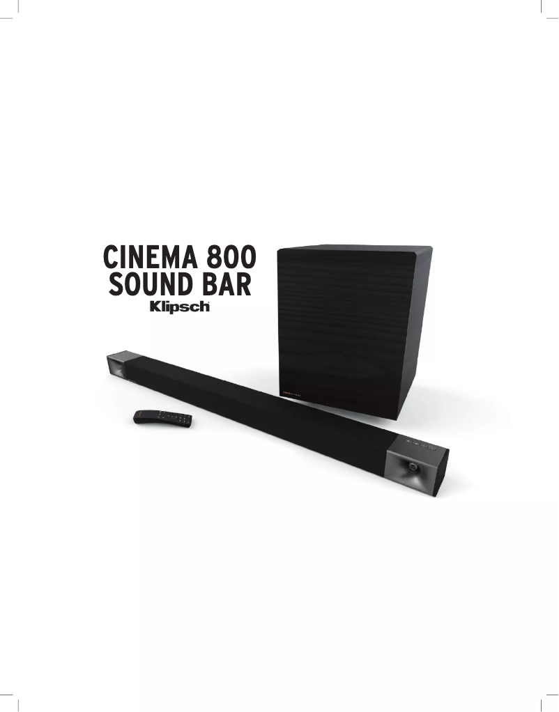 Imagen de la primera página del manual del dispositivo Cinema 800