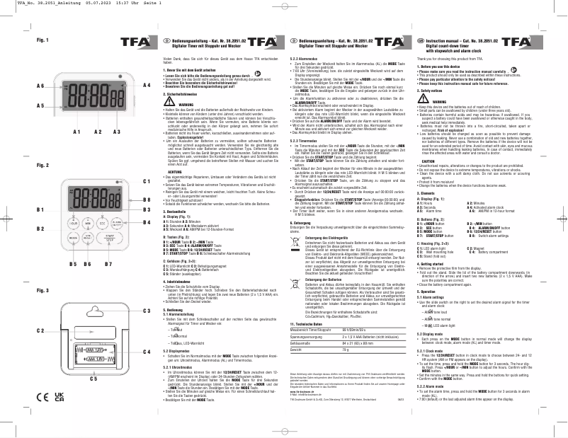 Imagen de la primera página del manual del dispositivo 38.2051.02