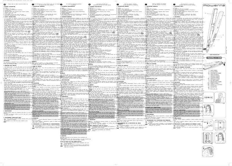 Imagen de la primera página del manual del dispositivo CF7322 Handy Wet and Dry LED