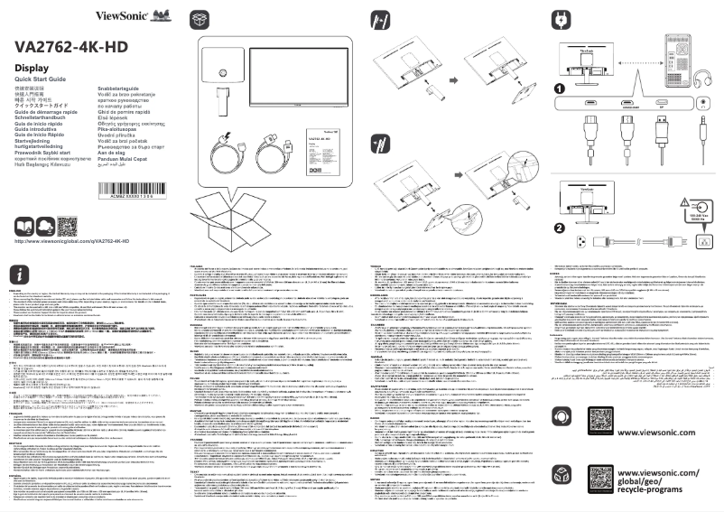 Imagen de la primera página del manual del dispositivo VA2762-4K-HD