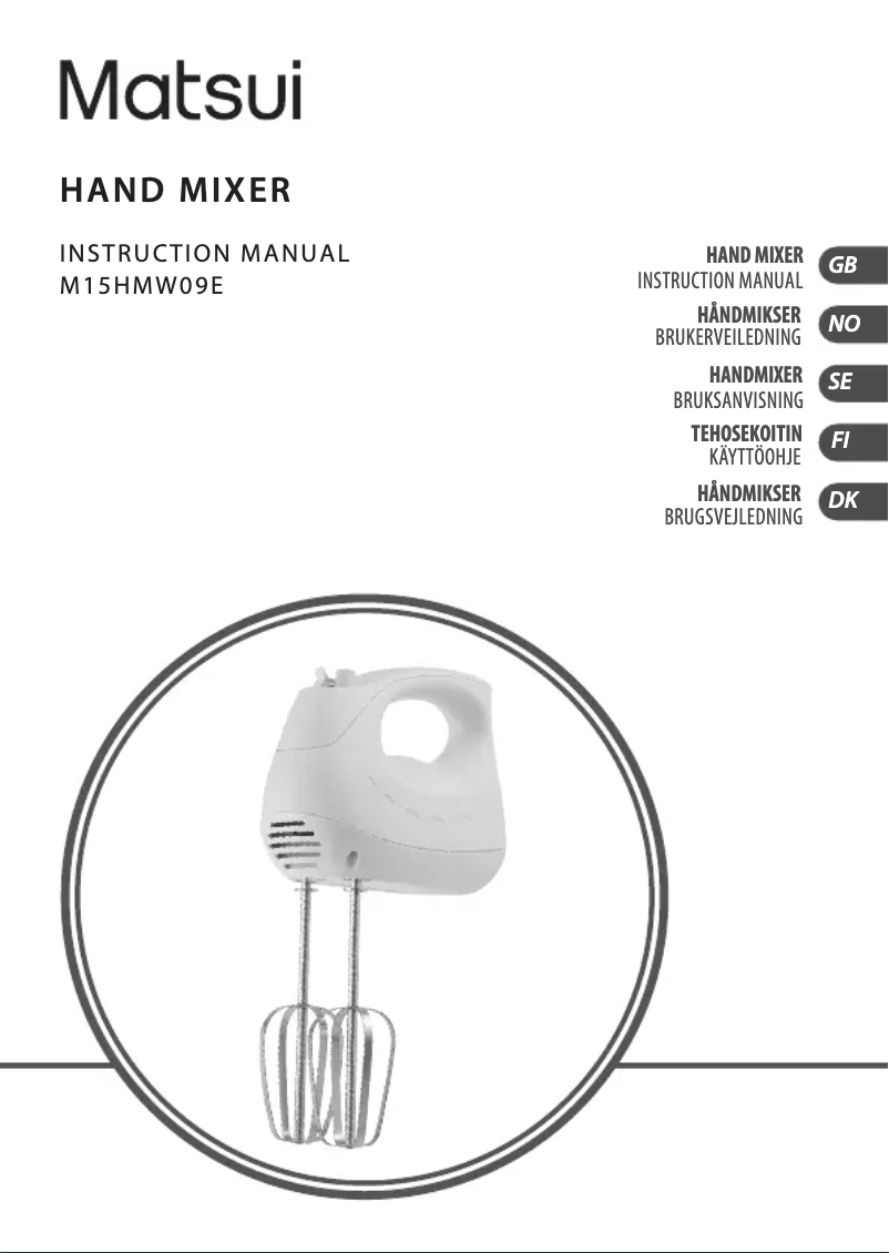 Imagen de la primera página del manual del dispositivo M15HMW09E