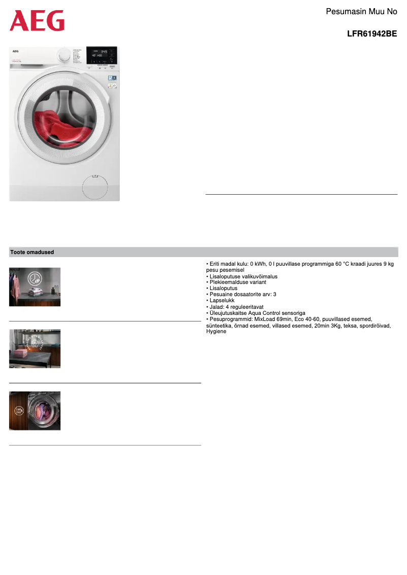 Imagen de la primera página del manual del dispositivo LFR61942BE
