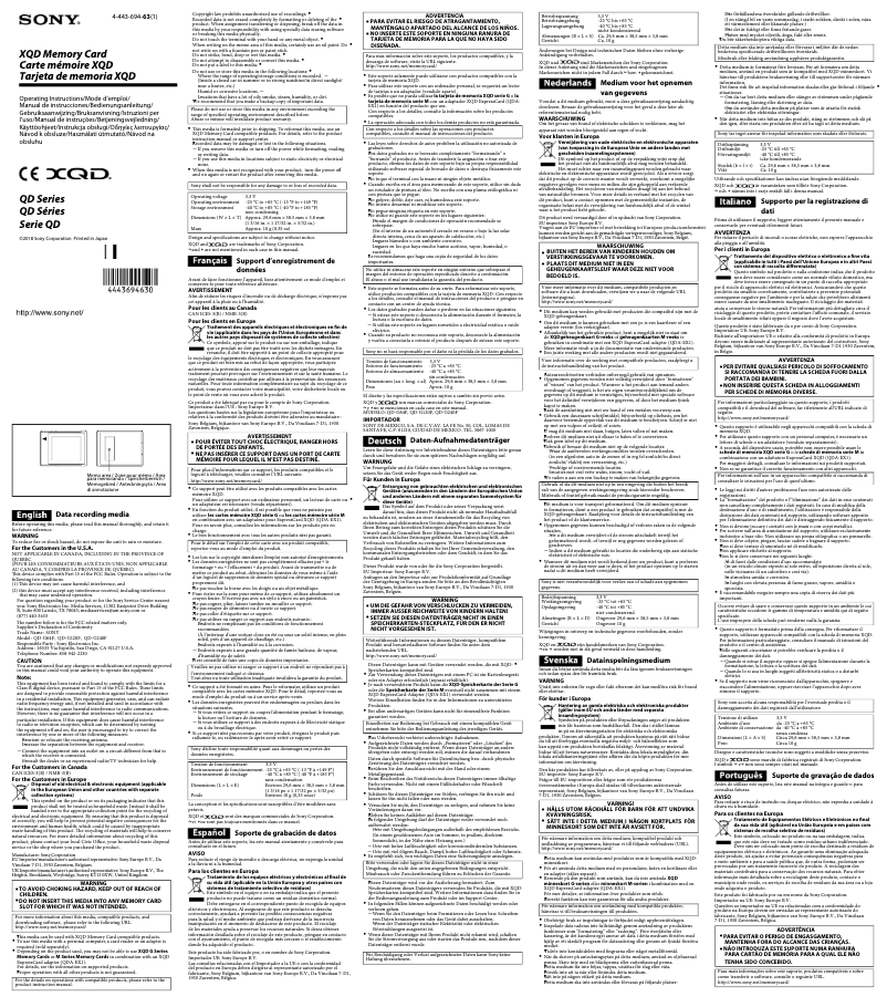 Página 1 del manual Manual de usuario Sony QD-G240F