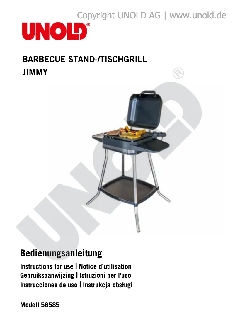 Imagen de la primera página del manual del dispositivo Jimmy 58585