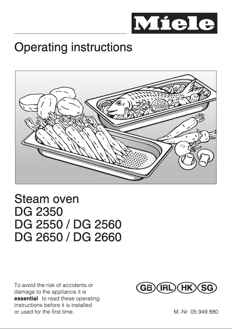 Imagen de la primera página del manual del dispositivo DG 2550