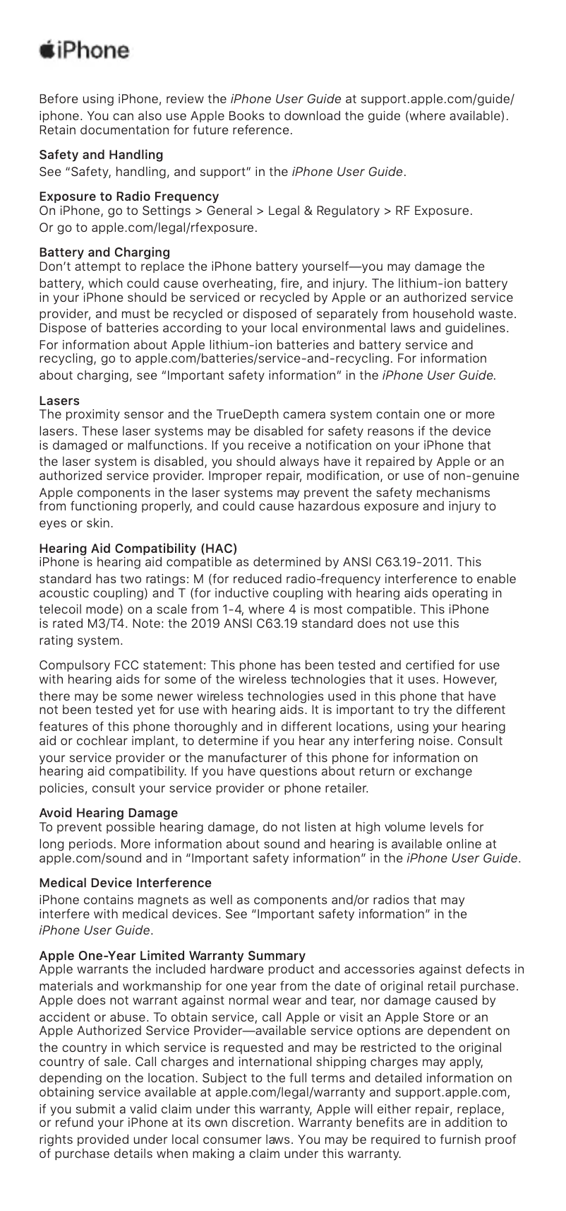 Imagen de la primera página del manual del dispositivo iPhone 11 Pro Max