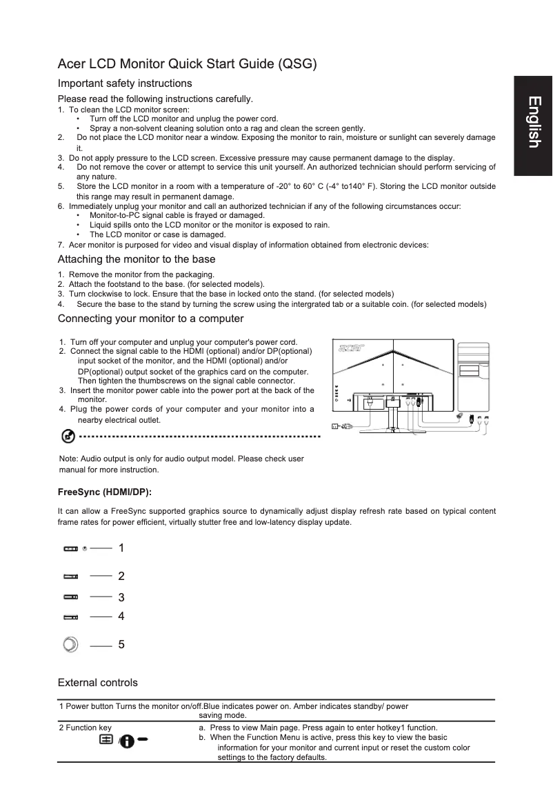 Imagen de la primera página del manual del dispositivo VG270S