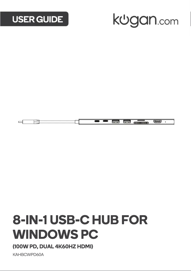 Imagen de la primera página del manual del dispositivo KAHBCWPD60A