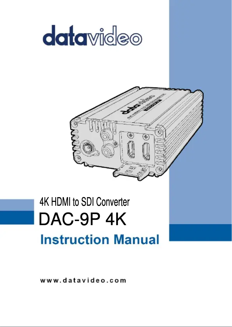 Imagen de la primera página del manual del dispositivo DAC-9P 4K