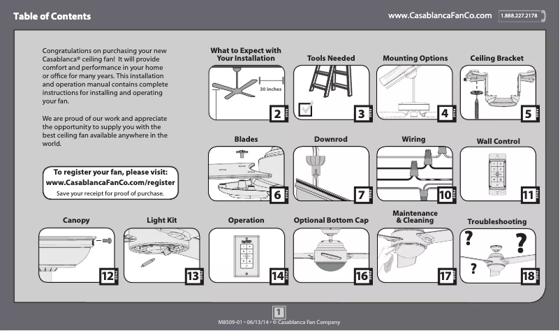 Página nº 1 - Manual de usuario Casablanca Stealth 59094
