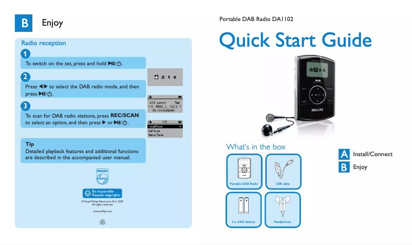 Imagen de la primera página del manual del dispositivo DA1102