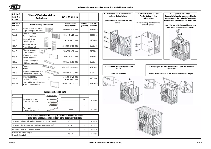 Página nº 1 - Manual de usuario Trixie 62305