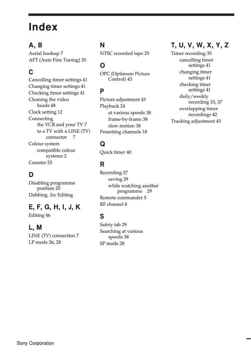 Imagen de la primera página del manual del dispositivo SLV-E480EG