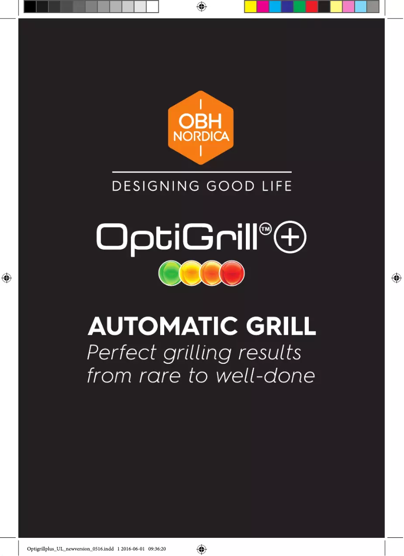 Imagen de la primera página del manual del dispositivo OptiGrill+