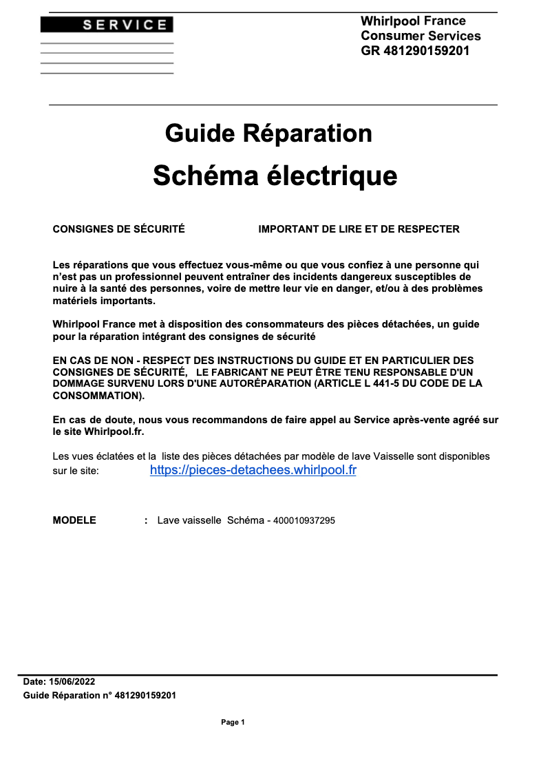Página 1 del manual Diagrama de cableado Privileg RCIC 3C24 A S
