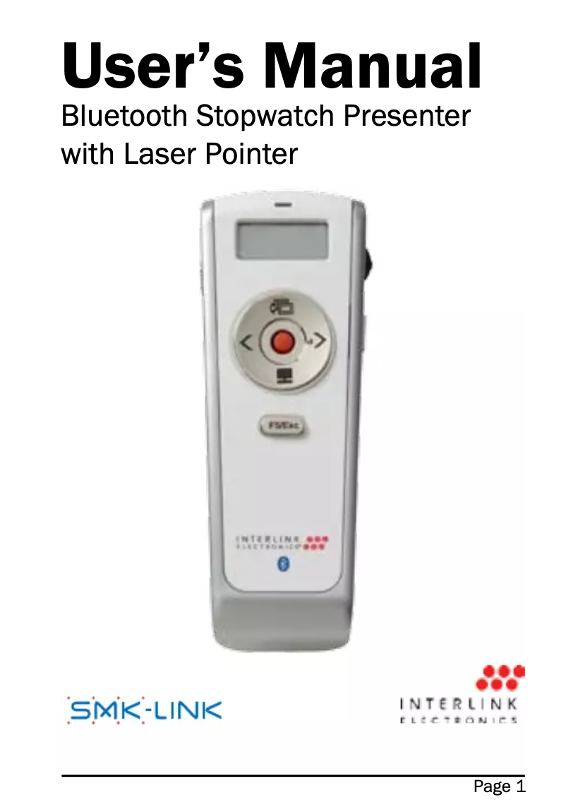 Página nº 1 - Manual de usuario SMK-Link VP4570