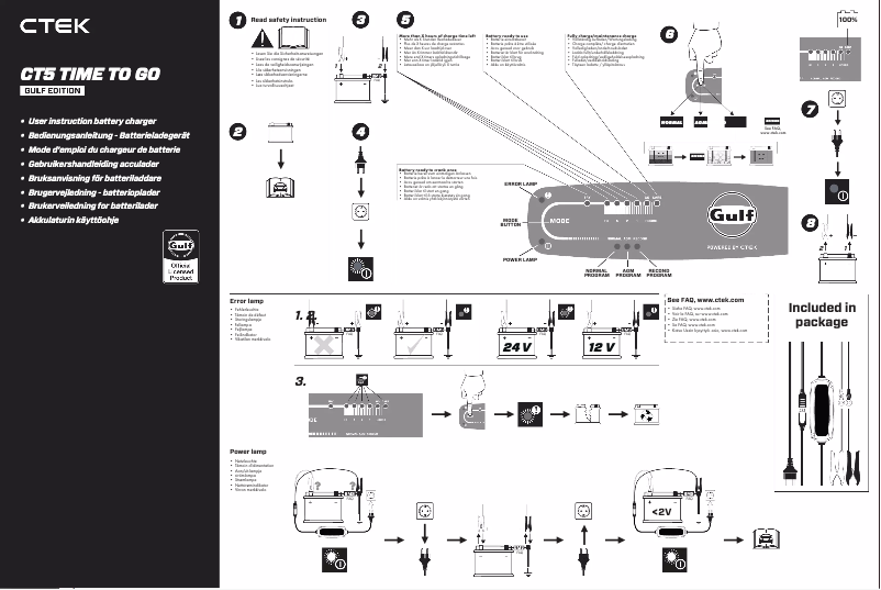 Página 1 del manual Manual de usuario Ctek CT5 Time To Go