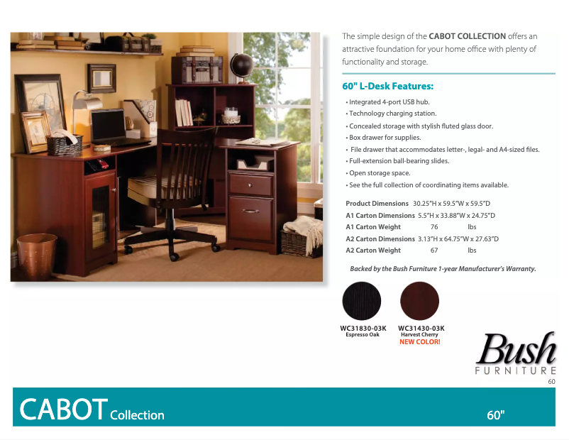 Página 1 del manual Manual de usuario Bush Cabot WC31830-03K