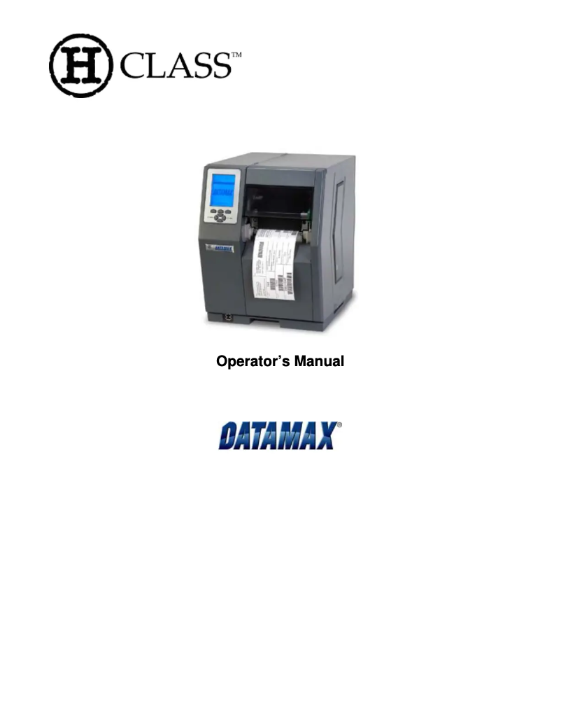 Página nº 1 - Manual de usuario Datamax-O'neil H-Class H4212X