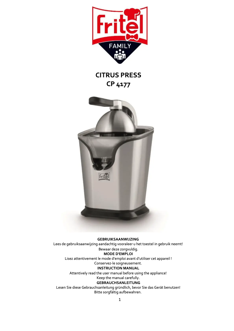 Imagen de la primera página del manual del dispositivo CP 4177