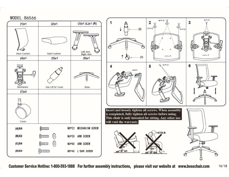 Imagen de la primera página del manual del dispositivo B6566