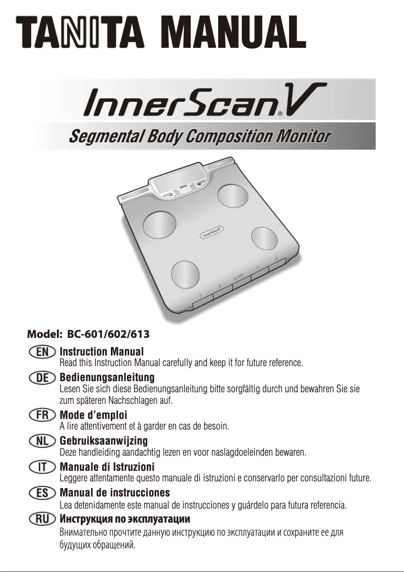Página 1 del manual Manual de usuario Tanita InnerScan V BC-602