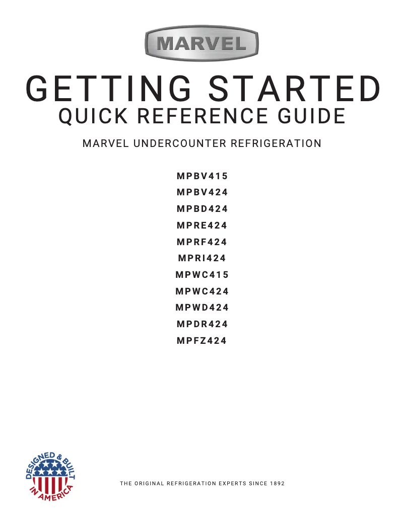 Página 1 del manual Manual de usuario Marvel MPRI424