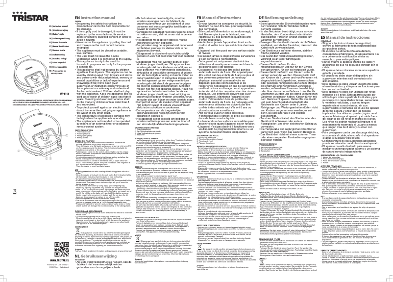 Imagen de la primera página del manual del dispositivo WF-1161