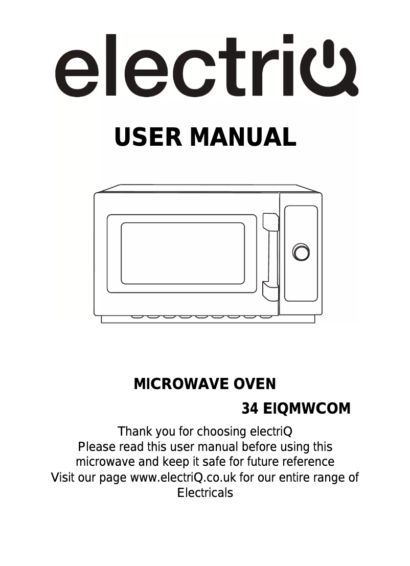 Página 1 del manual Manual de usuario ElectriQ eiQMWCOM34