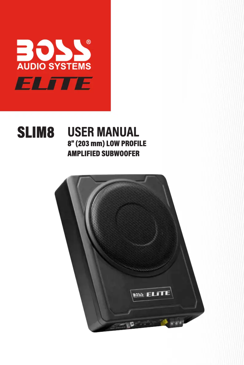 Página 1 del manual Manual de usuario Boss Elite SLIM8