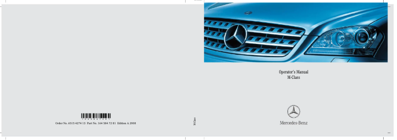 Imagen de la primera página del manual del dispositivo M-Class (2008)