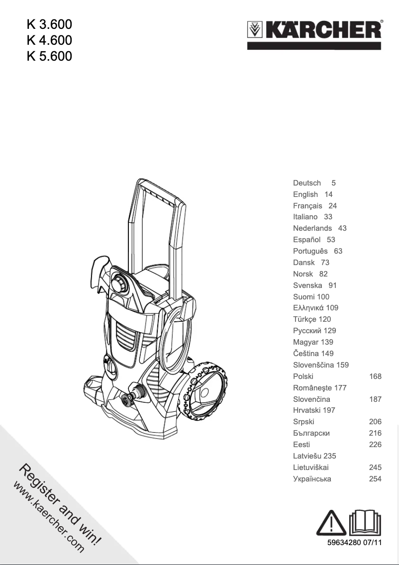 Página nº 1 - Manual de usuario Kärcher K 4.600 MD