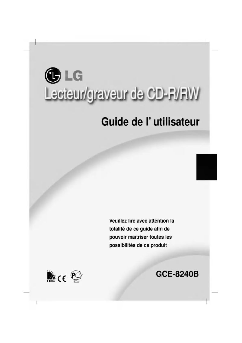 Imagen de la primera página del manual del dispositivo GCE-8240B