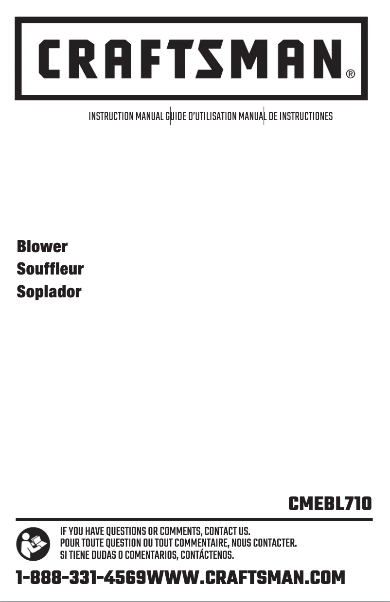 Página nº 1 - Manual de usuario Craftsman CMEBL710