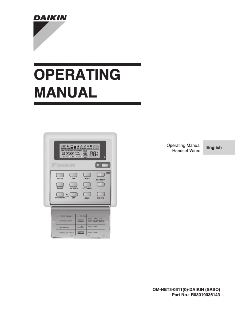 Página nº 1 - Manual de usuario Daikin FDM50JEV1K