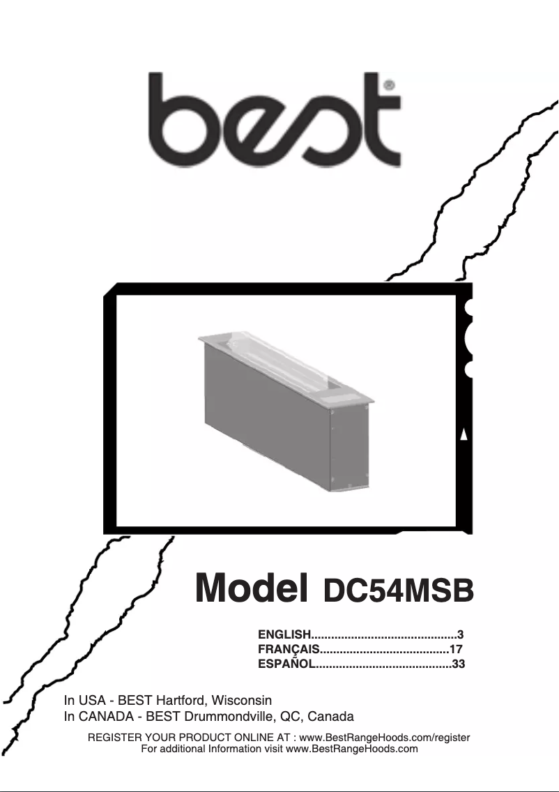 Imagen de la primera página del manual del dispositivo DC54MSB