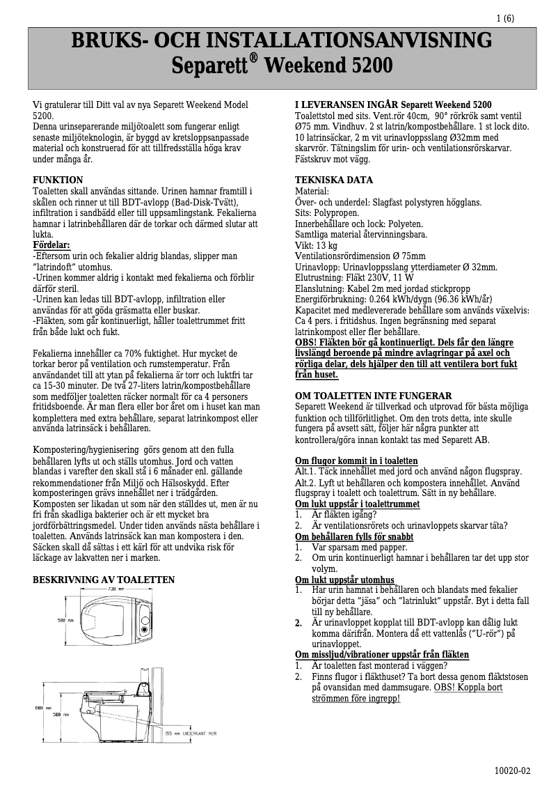 Imagen de la primera página del manual del dispositivo Weekend 5200