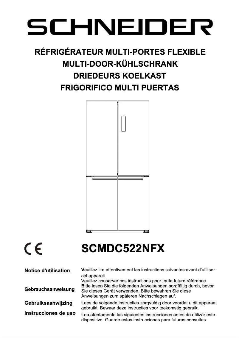 Imagen de la primera página del manual del dispositivo SCMDC522NFX