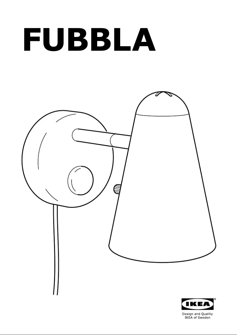 Imagen de la primera página del manual del dispositivo FUBBLA