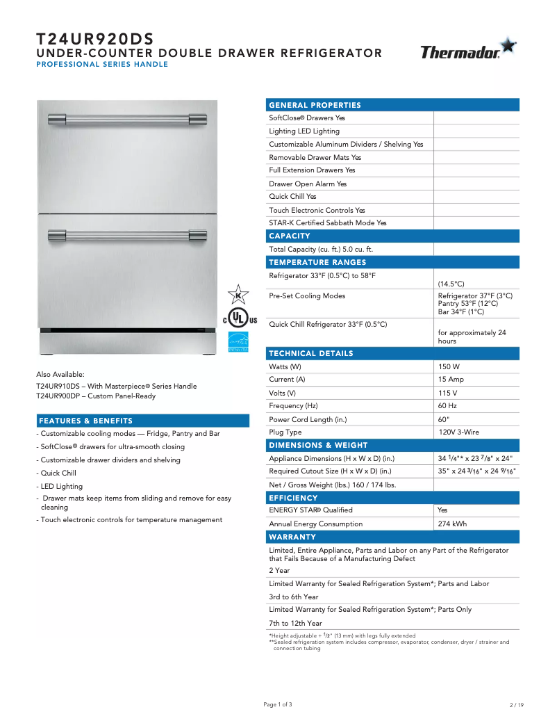 Imagen de la primera página del manual del dispositivo T24UR920DS