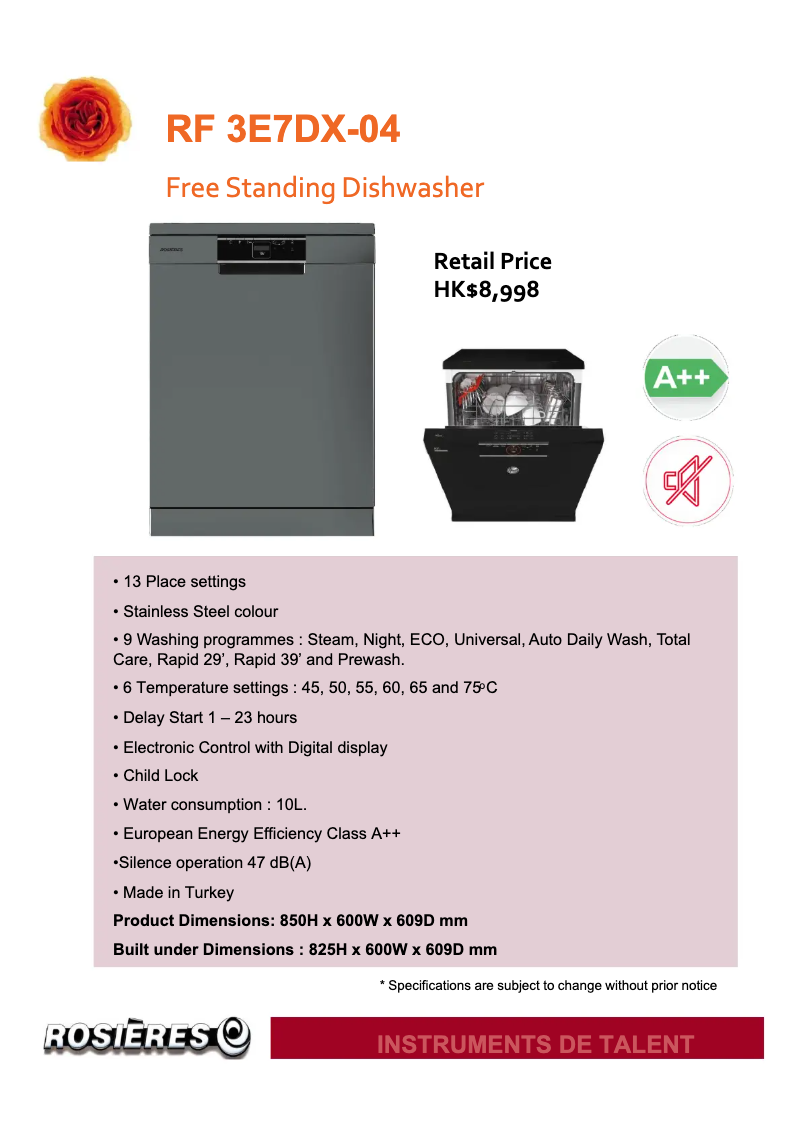 Imagen de la primera página del manual del dispositivo RF 3E7DX